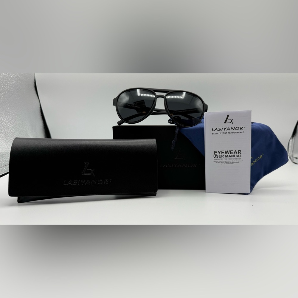 New Lasiyanor Men’s Black Lightweight TAC Sunglasses
